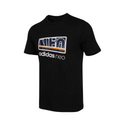 adidasneo休闲透气时尚百搭男圆领短袖运动t恤