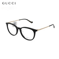 古驰（GUCCI）女款黑色板材镜框金色镜腿光学眼镜架GG1468OA 001 52mm 黑色