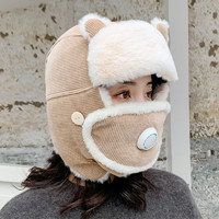 雷锋帽女冬天韩版猫耳朵可爱加绒口罩透气呼吸阀户外保暖护耳帽子