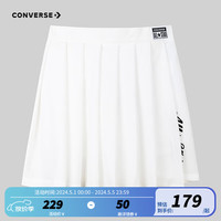 Converse匡威儿童装女童短裙2024夏季百褶裙中大童半身裙CNVG-VS-G018 纯白色 120/56