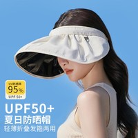 Mountainpeak UPF50+空顶防晒帽女士发箍贝壳帽遮阳帽太阳帽子防紫外线夏季