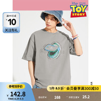 热风（Hotwind）短袖t恤男2024年夏季男士玩具总动员系列短舒适休闲宽松短T 09灰色 S