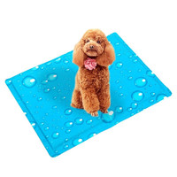 贝尼宠 狗垫夏季 循环散热 宠物狗垫子睡觉用 水滴蓝M冰垫20斤内-65x50x2cm