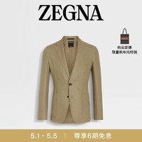 杰尼亚（Zegna）夏季橄榄绿 Oasi Lino 衬衫夹克773530A7-1DJSS0-46