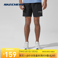 SKECHERS 斯凯奇 男士运动短裤P223M072 碳黑/0018 XL