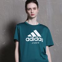 adidas 阿迪达斯 短袖t恤夏季男式运动微弹大LOGO上衣女式