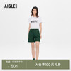 AIGLE 艾高 2023年夏季新品AIS23WBOT009女士户外休闲凉爽舒适运动短裤 松柏绿 AH555 38(165/74A)