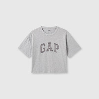 Gap 盖璞 女士精梳棉牛仔短袖T恤 496354 灰色 XL