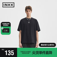 英克斯（inxx）APYD 潮牌基础简约多色短袖T恤休闲宽松APE2010712 黑色 M