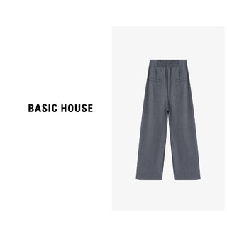 Basic House/百家好时尚春夏显瘦休闲垂感直筒裤长裤-B0624H5Y392 米白色 XL120-130斤