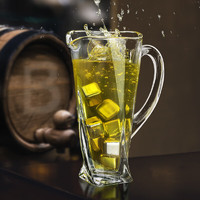 Glass 高斯 捷克进口扎啤杯水晶玻璃北欧风格小清新精酿啤酒杯大容量 透明 800ml 800ml