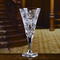 Glass 高斯 捷克进口手工雕刻鸡尾酒杯创意水晶玻璃家用葡萄酒杯香槟杯红酒杯 浪漫之光精雕花酒杯 230ml