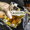 Glass 高斯 进口捷克水晶玻璃威士忌酒杯啤酒杯洋酒杯烈酒杯 水杯茶杯果汁 富贵杯250ml（单只）