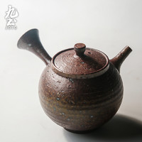 JOTO 九土 日式粗陶小泡茶壶复古侧把单壶手工陶瓷壶普洱红茶壶功夫茶具