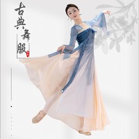 古典舞舞蹈服女汉唐齐胸飘带身韵飘逸长款纱衣中国舞演出服装