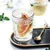 金边玻璃杯欧式复古简约浮雕杯高颜值网红牛奶杯家用果汁杯套装