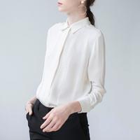 TATU 她图 2020年新品三十而已韩版时尚纯色翻领雪纺职业衬衫女