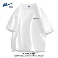 百亿补贴：WARRIOR 回力 男士简约短袖T恤夏季ins潮牌高级感白色纯棉半袖体恤潮