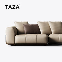 TAZA 意式极简皮沙发 别墅客厅定制系列 现代轻奢沙发 V级粒面接触面真皮 四人位 3.1m