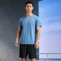 XTEP 特步 运动套装男士夏季吸湿速干透气跑步训练服健身服男
