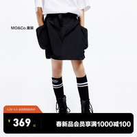 little MO&Co.little moco童装24夏装女童运动工装花苞半身短裙KBD2SKT015 黑色 130/56