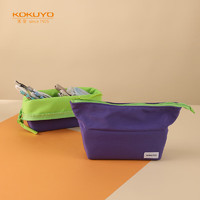 KOKUYO 国誉 PENCASE笔袋大容量铅笔盒斜面翻折笔袋 紫·绿 WSG-PC242VG
