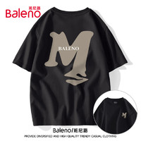 Baleno 班尼路 美式短袖男夏季青少年纯棉透气t恤男士潮牌创意字母百搭半袖上衣