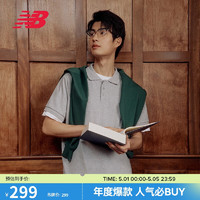 new balance POLO衫24年男款户外潮流百搭运动短袖MT41503 AG XL