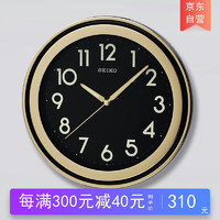SEIKO 精工 日本精工时钟11英寸夜光钟表时尚个性简约现代客厅卧室家用挂钟