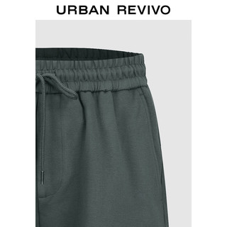 URBAN REVIVO 男士休闲超宽松纯色短裤 UML640053 中灰 34