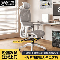 yipinhui 椅品汇 人体工学椅子护腰电竞椅电脑椅家用舒适久坐人工力学极白-镂空坐垫-3级气杆