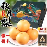 四叔公果蔬 秋月梨礼盒 5斤 秋月梨 （约6-9个）净重4.5斤 精