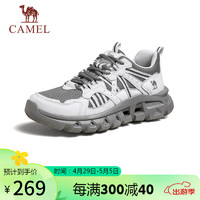 骆驼（CAMEL）休闲轻软增高厚底户外徒步女鞋 G24S342016T 雨雾灰 39 雨雾灰（女款）