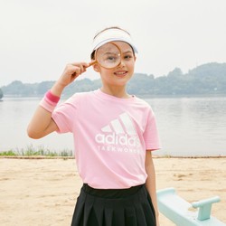 adidas 阿迪达斯 女童t恤短袖夏季童装户外运动半袖中大童上衣夏装
