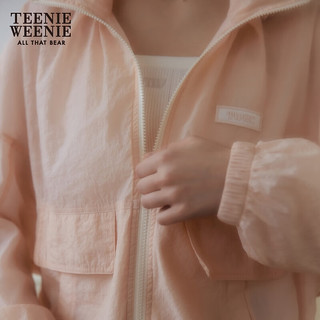 Teenie Weenie【丝倍酷】小熊2024年春装花苞领透感夹克外套女 粉色 155/XS