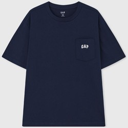 Gap 盖璞 男女装2024夏纯棉logo口袋短袖T恤宽松简约上衣546493