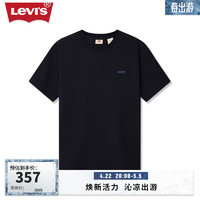 Levi's李维斯24夏季男士休闲时尚宽松短袖T恤 黑色 0008Y-0002 L