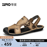 零度Zero凉鞋男2024夏季透气舒适沙滩鞋轻户外防滑凉鞋 卡其色 40