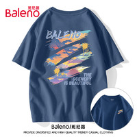 Baleno 班尼路 短袖男夏季美式潮牌休闲百搭上衣t恤学生运动宽松半袖汗衫