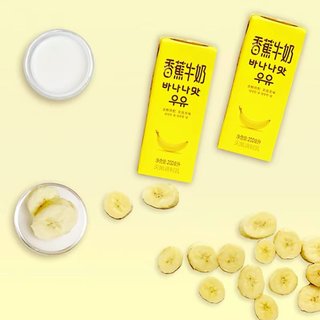 3月产 新希望香蕉牛奶 200ml*12盒健康营养风味乳饮