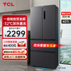 TCL 407升一级能效双变频法式四开门电冰箱超薄嵌入式 风冷无霜 法式变温晶岩灰R407V5-D