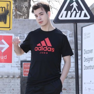 adidas 阿迪达斯 夏季短袖男式大LOGO圆领运动短袖休闲T