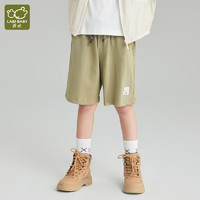 拉比（Labi Baby）童装男童裤子儿童运动裤夏季亲肤透气休闲针织短裤薄款 绿色 120 