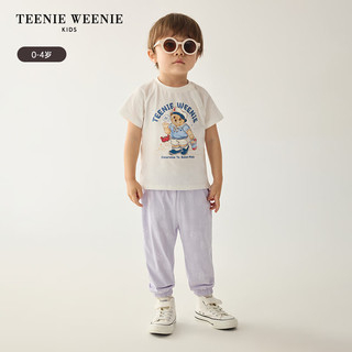 Teenie Weenie Kids小熊童装24夏季男宝宝休闲亲肤可爱长裤 紫色 120cm
