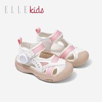 百亿补贴：Ellekids 童鞋2024夏季新款时尚包头儿童魔术贴软底休闲鞋女童凉鞋