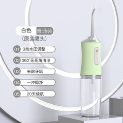 宜佳 便攜式 家用 電動沖牙器 口腔護理 綠色(3檔1頭)