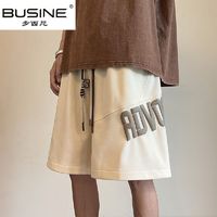 BUSINEoversize高街休闲短裤子男夏季薄款潮牌运动美式篮球五分裤