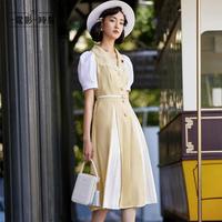 一电影一时装 电影时装原创设计解构连衣裙子女夏季浪漫新中式复古穿搭中长裙