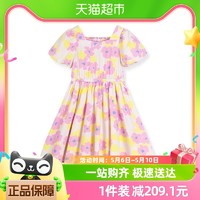 88VIP：巴拉巴拉 童装女童连衣裙新款夏装儿童裙子纯棉大童小高腰法式