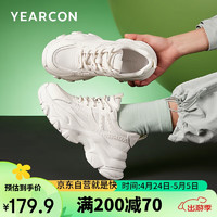 YEARCON 意尔康 女鞋运动鞋跑步鞋轻便慢跑鞋软底休闲旅游鞋 29878W 白色 39